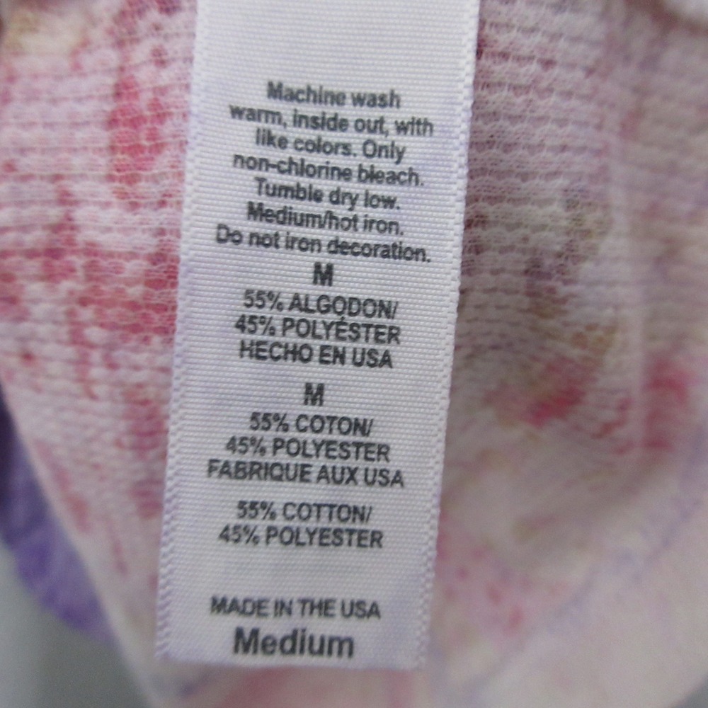 Before + Again Thermal Top Purple Pink Burnout Art To Wear Waffle Knit USA - Picture 4 of 7